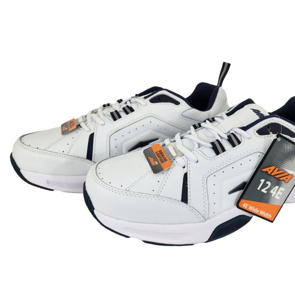 Avia Mens Leather Walking Shoes 8 4E Extra Wide Memory Foam Lace-up Lightweight - Picture 3 of 11
